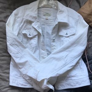 LOFT white denim jacket